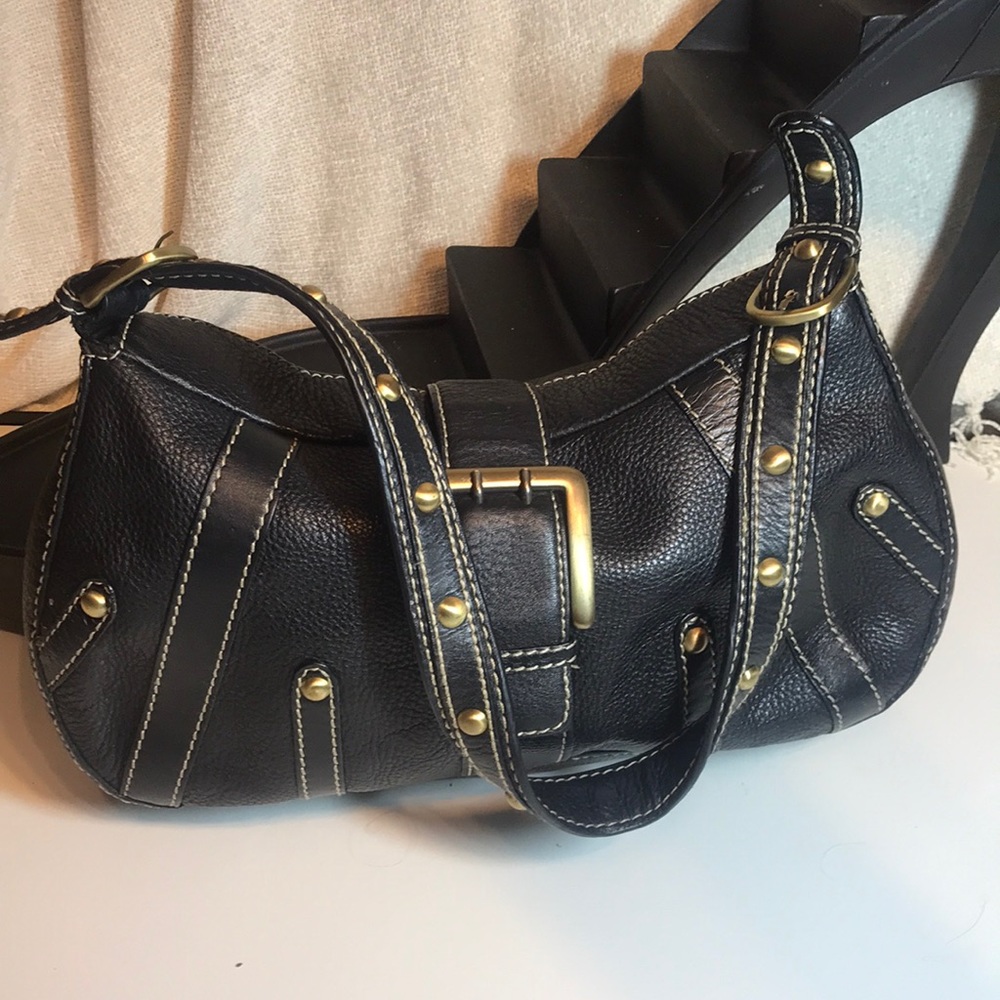 Bloomingdales Black leather Shoulder